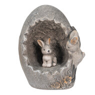 Clayre & Eef | Decoratie Ei Grijs 22x18x27 cm | 6MG0022