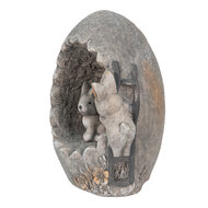 Clayre & Eef | Decoratie Ei Grijs 22x18x27 cm | 6MG0022
