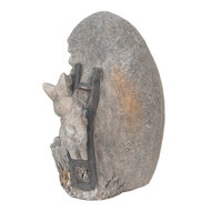 Clayre & Eef | Decoratie Ei Grijs 22x18x27 cm | 6MG0022