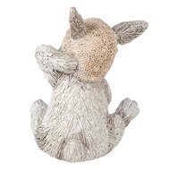 Clayre & Eef | Decoratie Beeld Konijn Grijs 11x9x13 cm | 6PR3493