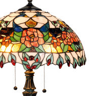 Clayre & Eef | Tiffany Tafellamp Rood, Groen ø 41x67 cm E27/max 2x60w | 5LL-5530