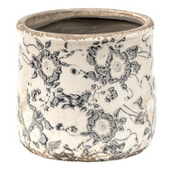 Clayre & Eef | Bloempot Binnen Grijs, Beige ø 12x12 cm | 6CE1459S