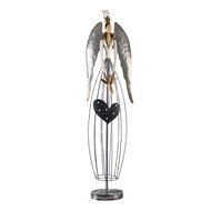 Clayre & Eef | Decoratie Beeld Engel Grijs 28x15x97 cm | 5Y0942