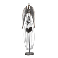 Clayre & Eef | Decoratie Beeld Engel Grijs 28x15x97 cm | 5Y0942