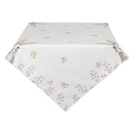 Clayre & Eef | Tafelkleed Bruin, Wit, Roze 130x180 cm | REB03