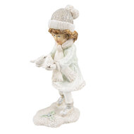 Clayre & Eef | Decoratie Beeld Kind Wit 10x7x19 cm | 6PR4802