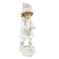 Clayre & Eef | Decoratie Beeld Kind Wit 10x7x19 cm | 6PR4802