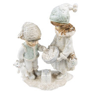 Clayre & Eef | Decoratie Beeld Kinderen Beige 15x8x19 cm | 6PR4804