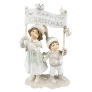 Clayre & Eef | Decoratie Beeld Kinderen Beige 14x7x23 cm | 6PR4806