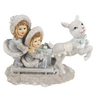 Clayre & Eef | Decoratie Buste Kinderen Grijs 16x7x12 cm | 6PR4813