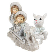 Clayre & Eef | Decoratie Buste Kinderen Grijs 16x7x12 cm | 6PR4813