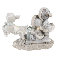 Clayre & Eef | Decoratie Buste Kinderen Grijs 16x7x12 cm | 6PR4813