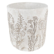 Clayre & Eef | Bloempot Binnen Grijs, Beige ø 20x21 cm | 6TE0406L