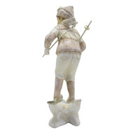 Clayre & Eef | Decoratie Beeld Kind Roze Wit 12x8x19 cm | 6PR3647