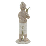 Clayre & Eef | Decoratie Beeld Kind Roze Wit 9x7x21 cm | 6PR3650