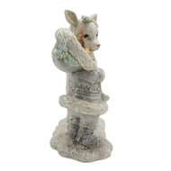 Clayre & Eef | Decoratie Kind met hert Wit 12x6x13 cm | 6PR4812