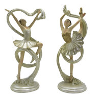 Clayre & Eef | Decoratie Buste Ballerina Beige, Goudkleurig 9x6x18 cm | 6PR4817