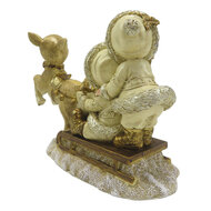 Clayre & Eef | Decoratie Buste Kinderen Goudkleurig 16x7x12 cm | 6PR4822
