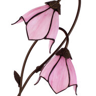 Clayre & Eef | Tiffany Tafellamp Roze Bruin 35x18x61 cm E14/max 2x25W | 5LL-6257