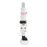 Clayre & Eef | Kerstdecoratie Notenkraker Wit 8x7x33 cm | 6PR3696