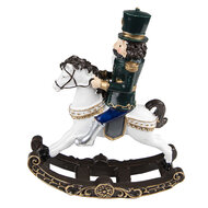 Clayre & Eef | Kerstdecoratie Notenkraker Groen 15x5x18 cm | 6PR3709