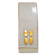 Clayre &amp; Eef   | Decoratie Huisje met LED Beige 7x6x15 cm | 6CE1505