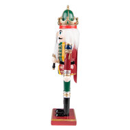 Clayre & Eef | Kerstdecoratie Beeld Notenkraker Groen Rood 9x7x30 cm | 6PR3813
