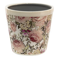 Clayre & Eef | Bloempot Binnen Wit, Roze ø 15x14 cm | 6CE1409M