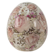 Clayre & Eef | Decoratie Beeld Ei Roze ø 14x16 cm | 6CE1415L