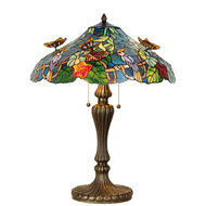 Clayre & Eef | Tiffany Tafellamp Blauw, Groen, Rood ø 52x65 cm E27/max 2x60W | 5LL-5582