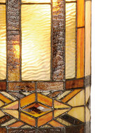 Clayre & Eef | Wandlamp Tiffany Beige, Bruin 20x11x36 cm E14/max 2x40W | 5LL-9286