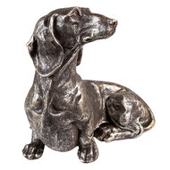 Clayre & Eef | Decoratie beeld Hond Zilverkleurig 27x15x23 cm | 6PR3645