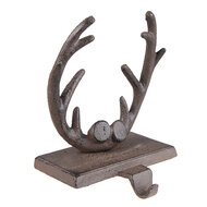 Clayre & Eef | Kerst Decoratie Beeld Set Gewei Bruin 13x12x18 cm | 6Y5300