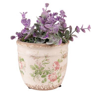 Clayre & Eef | Bloempot Binnen Roze Beige ø 12x11 cm | 6CE1541S
