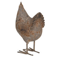 Clayre & Eef | Decoratie Beeld Kip Grijs 13x9x20 cm | 6PR2611