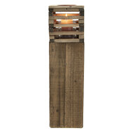 Clayre & Eef | Windlicht Bruin 14x14x52 cm | 6H2088