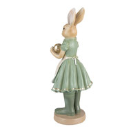 Clayre & Eef | Decoratie Beeld Konijn Groen, Goudkleurig 17x15x40 cm | 6PR3569