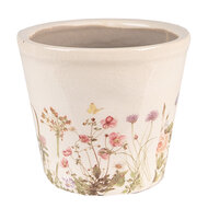 Clayre & Eef | Bloempot Binnen Roze, Beige ø 12x10 cm | 6CE1555S