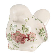 Clayre & Eef | Decoratie beeld Vogel Roze, Beige 10x6x7 cm | 6CE1567M