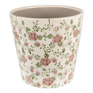 Clayre & Eef | Bloempot Binnen Roze, Beige ø 19x18 cm | 6CE1566L