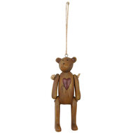Clayre & Eef | Decoratie hanger Bruin Beer 4x3x10 cm | 6PR0054