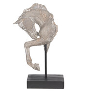 Clayre & Eef | Decoratie Beeld Paard Grijs 28x12x43 cm | 6PR2652