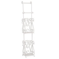 Clayre & Eef | WC Rolhouder Hangend Wit 17x17x97 cm | 4Y0232W