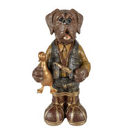 Clayre & Eef | Decoratie Figuur Bruin Groen 16x14x34 cm | 6PR3882