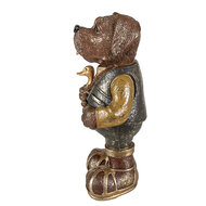 Clayre & Eef | Decoratie Figuur Bruin Groen 16x14x34 cm | 6PR3882
