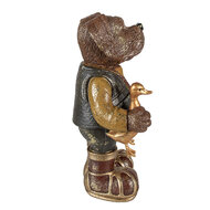 Clayre & Eef | Decoratie Figuur Bruin Groen 16x14x34 cm | 6PR3882
