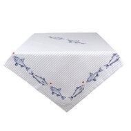 Clayre & Eef | Tafelkleed Wit Blauw 150x250 cm | SSF05