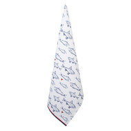 Clayre & Eef | Theedoek Wit Blauw 50x70 cm | SSF42-2