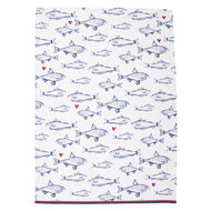Clayre & Eef | Theedoek Wit Blauw 50x70 cm | SSF42-2