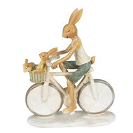 Clayre & Eef | Decoratie Konijn Wit, Beige 18x7x22 cm | 6PR3869